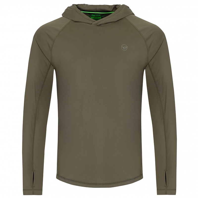 Korda UPF Hooded Top Dark Khaki